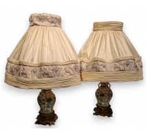 Paire de lampes en porcelaine chinoise