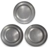 Set of three BURSINS pewter plates