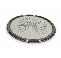 Plateau en cristal et argent 925