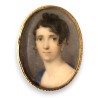 Miniature ovale \"Portrait d\'une femme\"