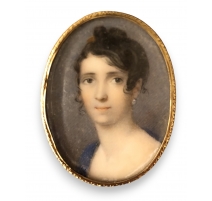 Miniature ovale "Portrait d'une femme"