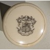 Round ivory box with a coat of arms