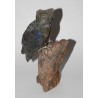 Hibou en labradorite signé EB