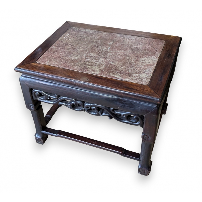 Table basse chinoise avec plateau en mabre