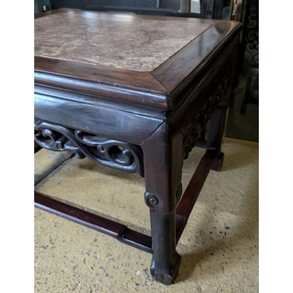 Table basse chinoise avec plateau en mabre