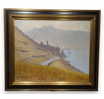 Tableau "St-Saphorin" signé J. GACHET