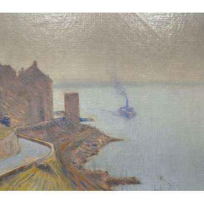 Tableau \"St-Saphorin\" signé J. GACHET
