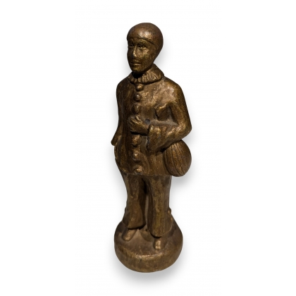 Statue \"Pierrot\" en régule signé BENOIT