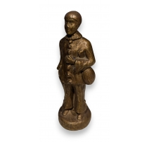 Statue "Pierrot" en régule signé BENOIT