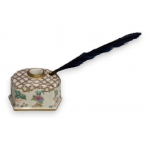 Encrier en porcelaine de Limoges JD Dumont