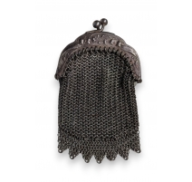 Sac miniature en métal argenté