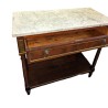 Console Directoire en acajou dessus marbre blanc