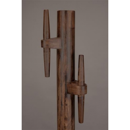 JAKUB coat rack in walnut-stained mango wood