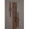 JAKUB coat rack in walnut-stained mango wood
