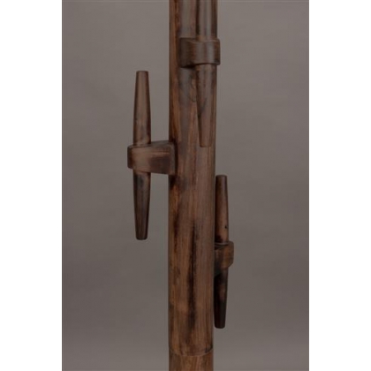 JAKUB coat rack in walnut-stained mango wood