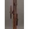 JAKUB coat rack in walnut-stained mango wood