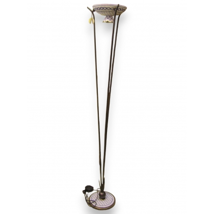  Lampadaire halogène porcelaine sur  Moinat SA  - Antiquités décoration