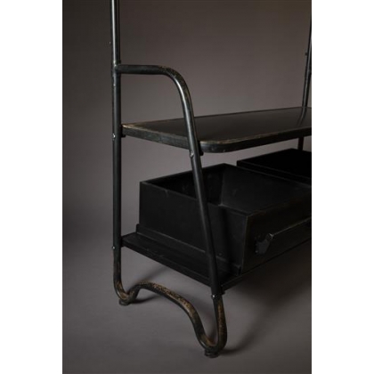 LUCIUS coat rack with bench and drawers