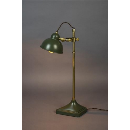 Lampe TODD en laiton et métal vert