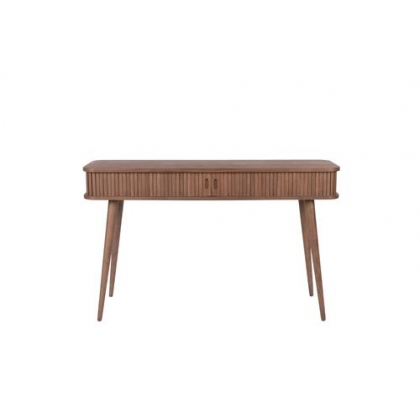 "BARBIER" console table with drop-leaf top in dark ash