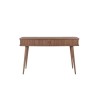 "BARBIER" console table with drop-leaf top in dark ash
