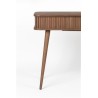 "BARBIER" console table with drop-leaf top in dark ash