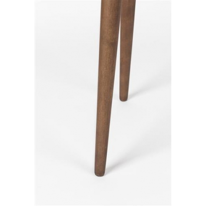 "BARBIER" console table with drop-leaf top in dark ash