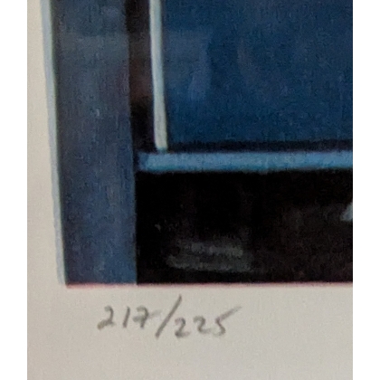 Lithograph "Newsstand 1993", signed by Ken KEELEY