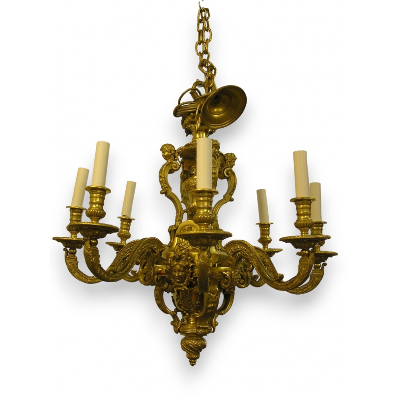 Louis XIV-style 8-light chandelier from Moinat SA – Antiques and home décor