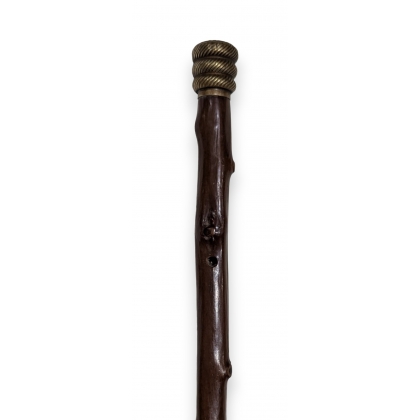Brass-tipped walking stick