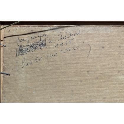 Tableau \"Paysage\" signé ROCHAT 65
