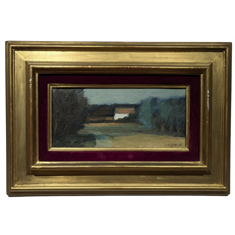 Tableau \"Paysage\" signé W. ROCHAT 62