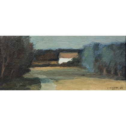 Tableau \"Paysage\" signé W. ROCHAT 62