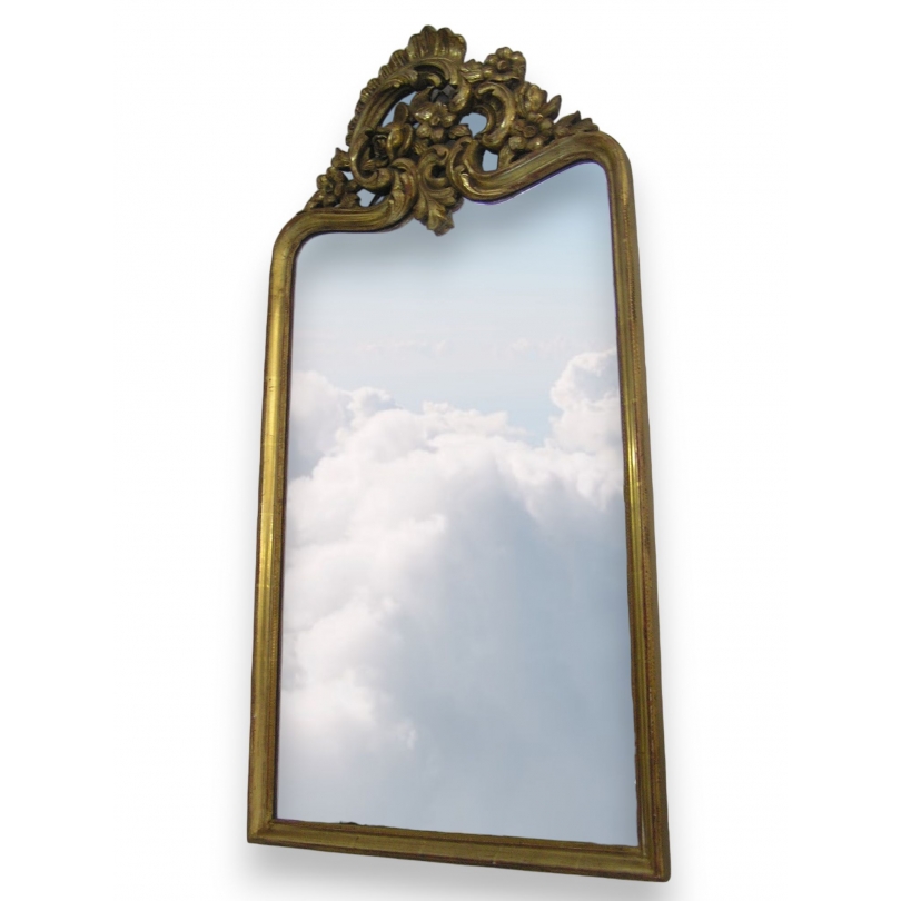  Miroir style Louis XV bois sculpté doré sur  Moinat SA  - Antiquités décoration