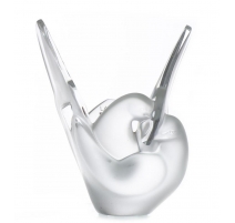 Sculpture en verre "Deux colombes" Signé LALIQUE