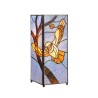 Lampe style Tiffany carrée, décor Hibou