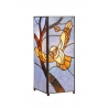 Lampe style Tiffany carrée, décor Hibou