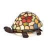 Lampe style Tiffany en forme de tortue, fleurs