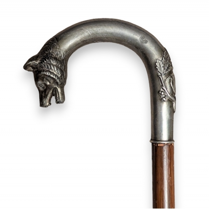 Fox and Dog walking stick