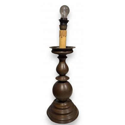 Lampe cierge Baroque en bronze