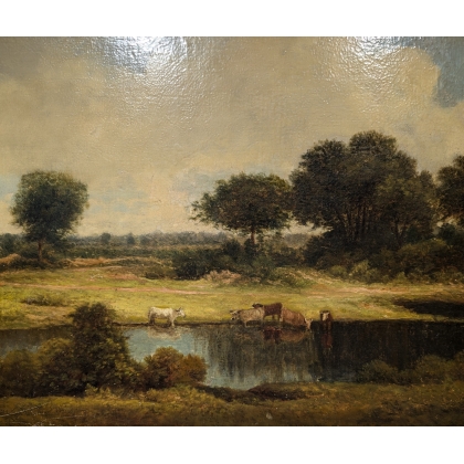 Tableau \"Paysage\" signé W. SLATER