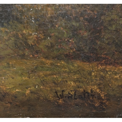 Tableau \"Paysage\" signé W. SLATER