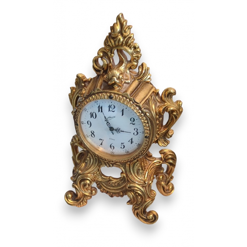 Rococo brass clock by SCHMID