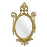 Miroir ovale en résine dorée