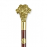 Canne avec pommeau Tête de lion en bronze