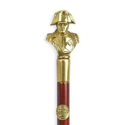 Walking stick with a bronze Napoleon-style knob