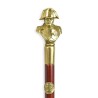Walking stick with a bronze Napoleon-style knob