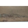 Dessin "La Tour de Peilz" signé STEINLEN 1852