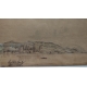 Dessin "La Tour de Peilz" signé STEINLEN 1852