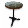 Table de bistro, plateau en bois et marbre